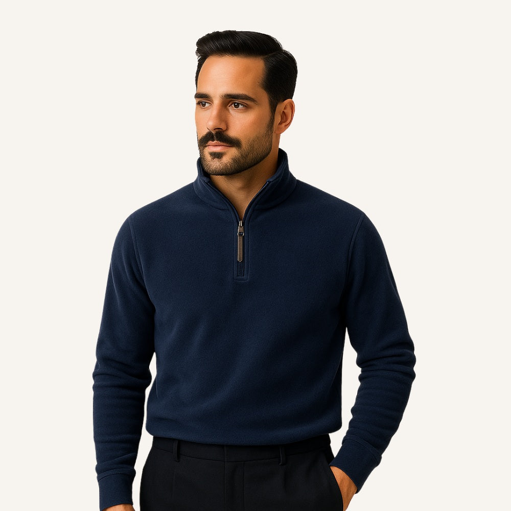 Sweater Hombre Medio Cierre Aterciopelado Casual Traslasierra - foto 14