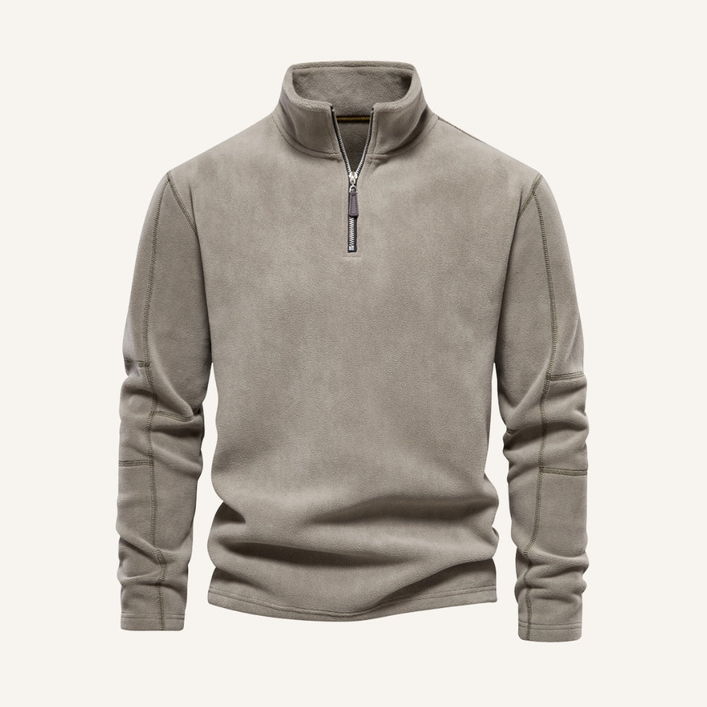 Sweater Hombre Medio Cierre Aterciopelado Casual Traslasierra - foto 11