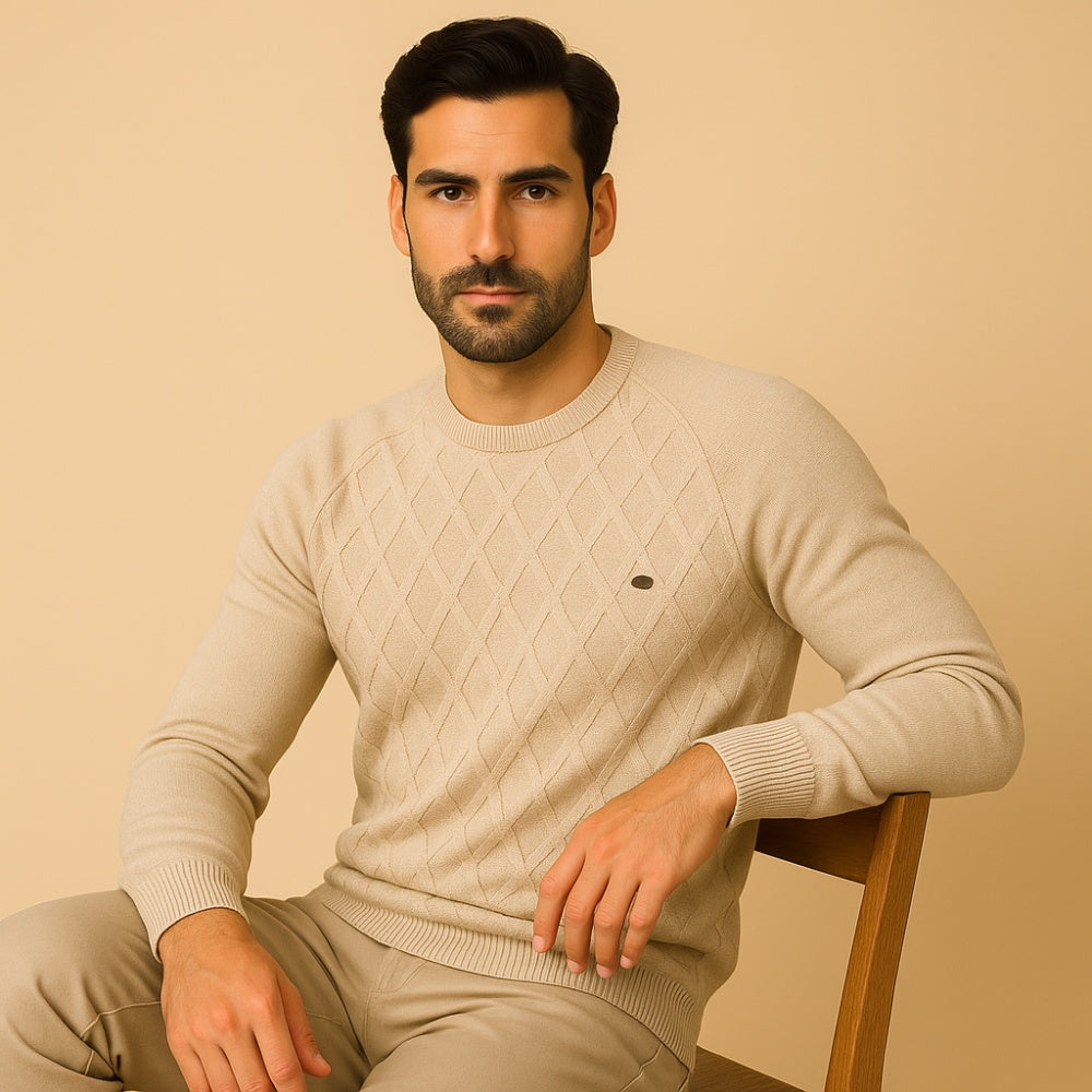 Sweater Hombre Trama Rombos Algodón Premium Humahuaca - foto 9