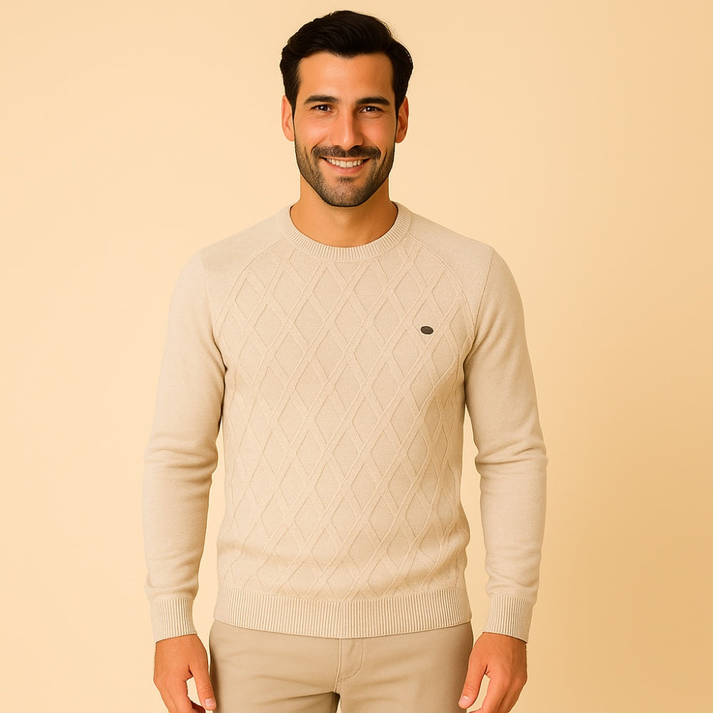 Sweater Hombre Trama Rombos Algodón Premium Humahuaca - foto 10