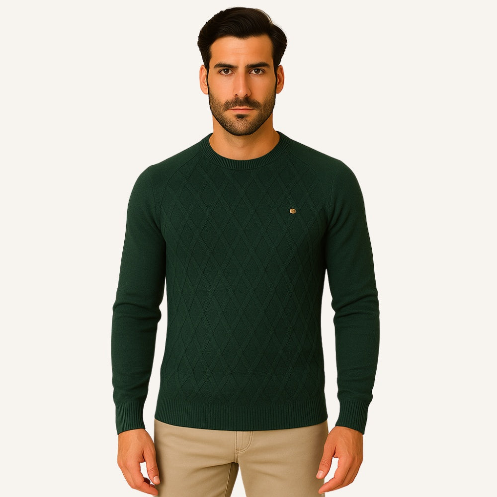 Sweater Hombre Trama Rombos Algodón Premium Humahuaca - foto 15