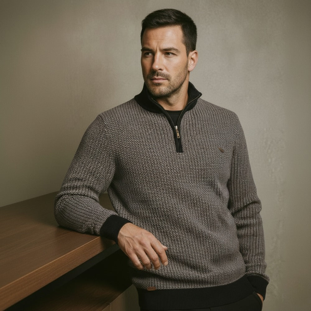 Sweater Hombre de Tricot Medio Cierre Premium Esquel - foto 4
