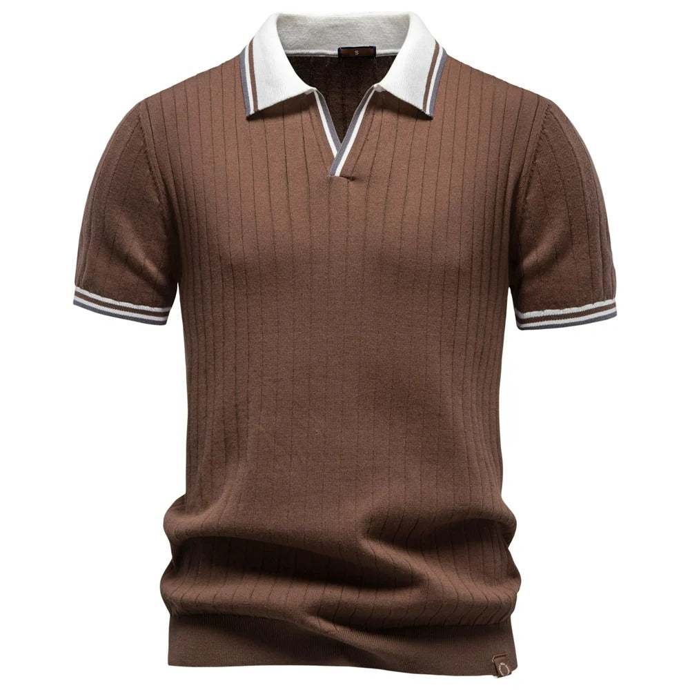 Camisa Polo Hombre 100% Algodón Old Money Cuello Camisero Urbino - foto 10