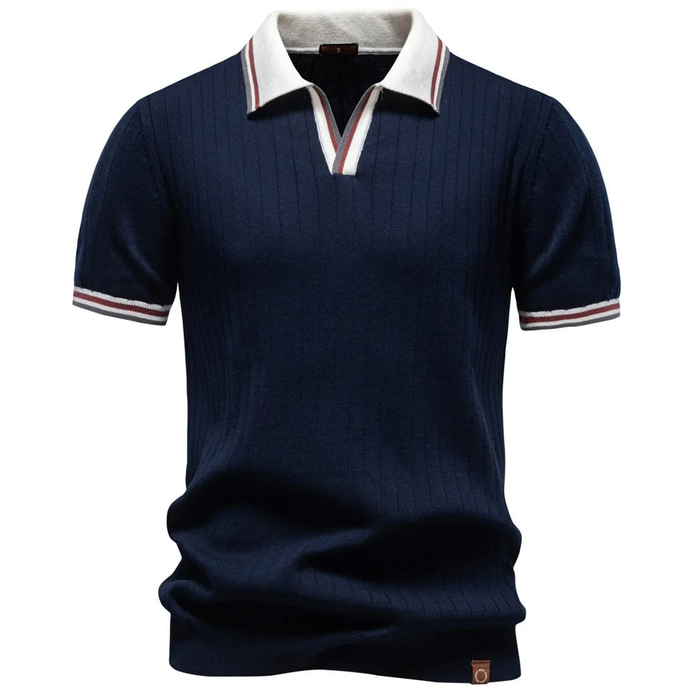 Camisa Polo Hombre 100% Algodón Old Money Cuello Camisero Urbino - foto 9