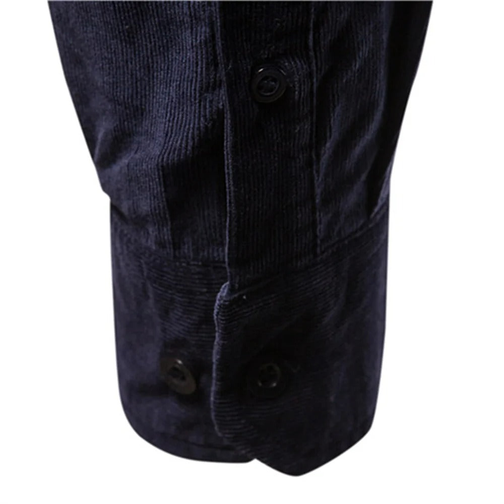 Camisa de Terciopelo Hombre 100% Algodón Slim Fit Manga Larga Módena - foto 5