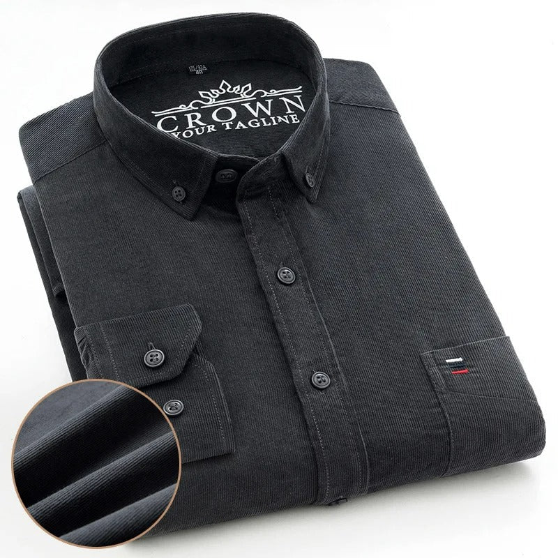 Camisa de Corderoy Hombre 100% Algodón Manga Larga Cremona - foto 12