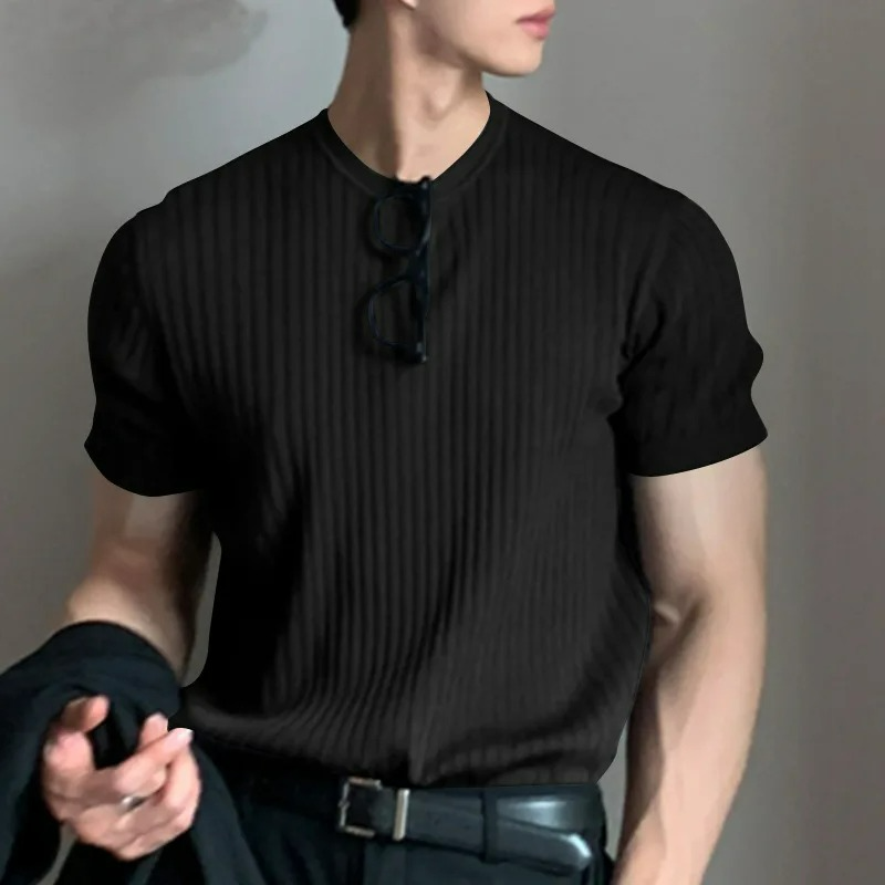Remera Hombre de Algodón Slim Fit Cuello Redondo Caballito - foto 3