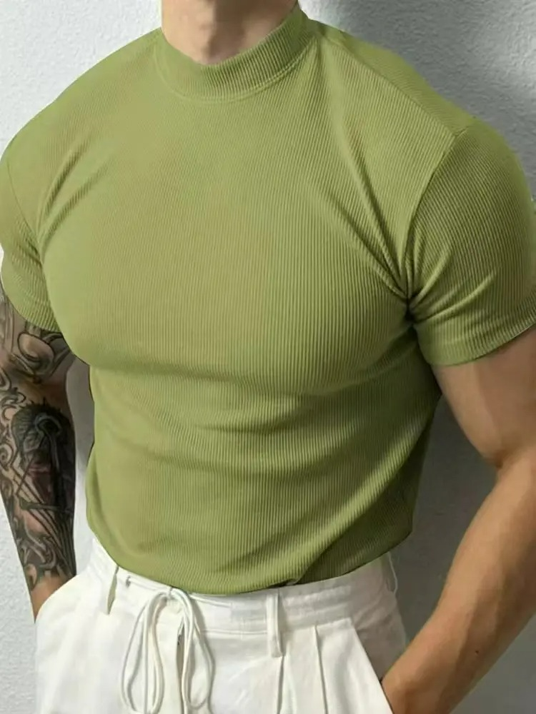 Remera Hombre Slim Fit Cuello Alto Deportiva Bergamo - foto 13
