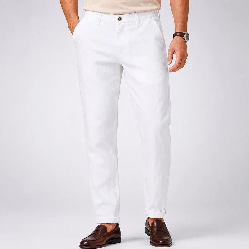 Pantalón de Lino Hombre Slim Fit Old Money Cafayate - foto 5