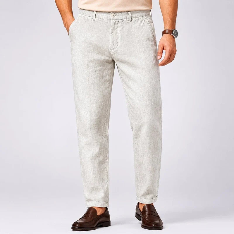 Pantalón de Lino Hombre Slim Fit Old Money Cafayate - foto 11