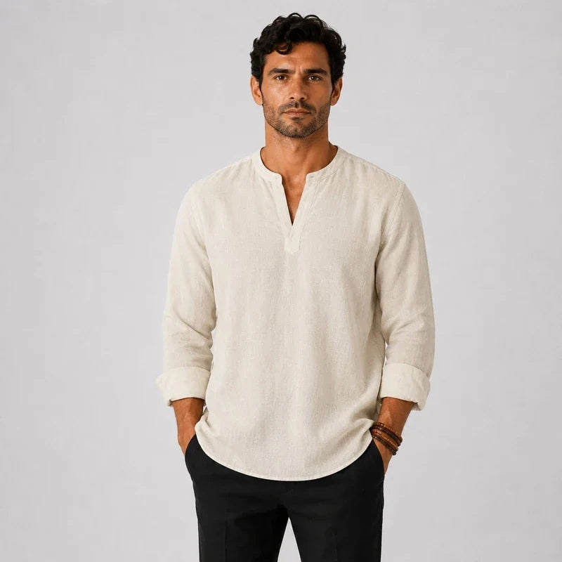Camisa de Lino Hombre Mar de las Pampas - foto 4