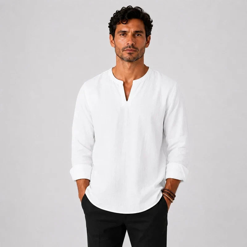 Camisa de Lino Hombre Mar de las Pampas