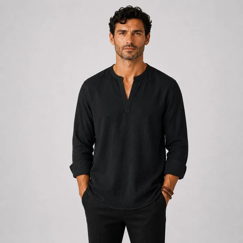 Camisa de Lino Hombre Mar de las Pampas - foto 3