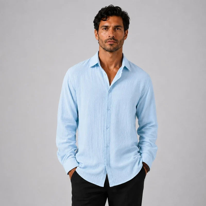Camisa de Lino Hombre Mar del Plata - foto 3