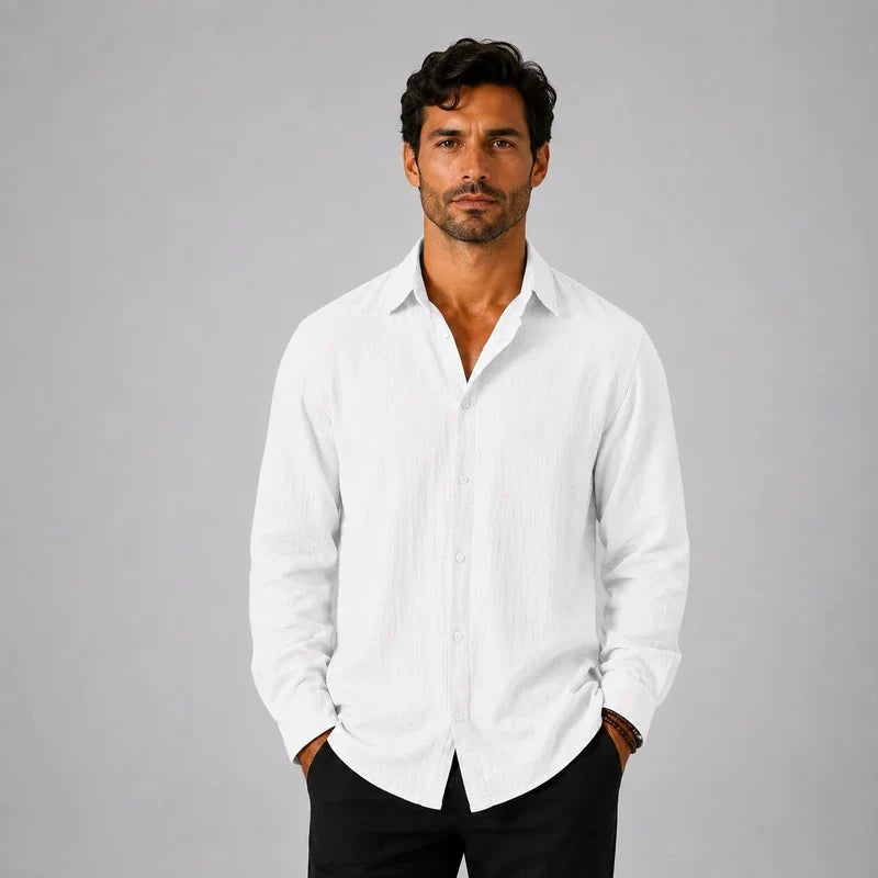 Camisa de Lino Hombre Mar del Plata - foto 4