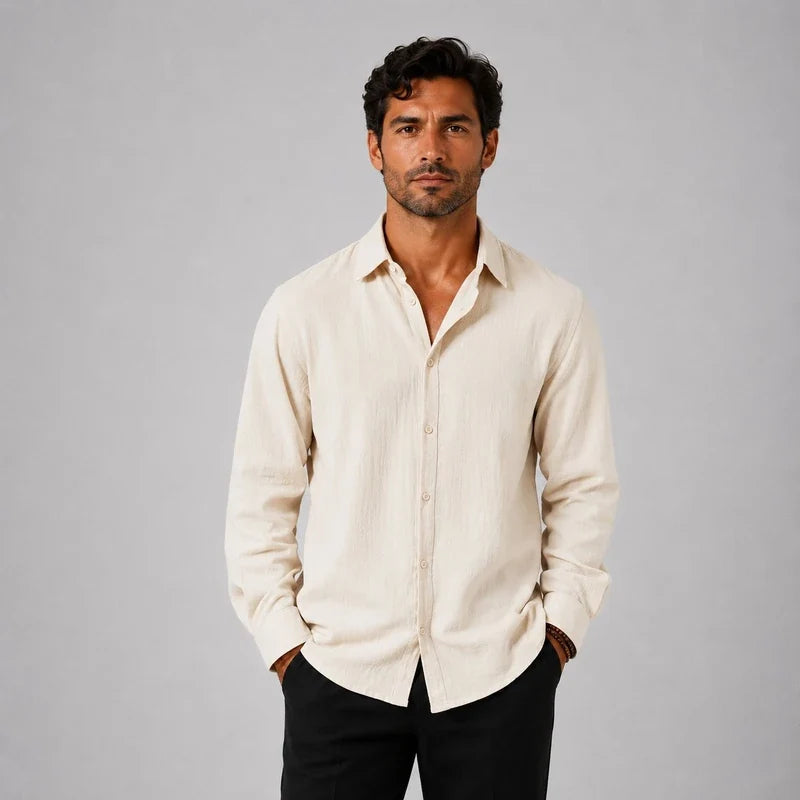 Camisa de Lino Hombre Mar del Plata - foto 2
