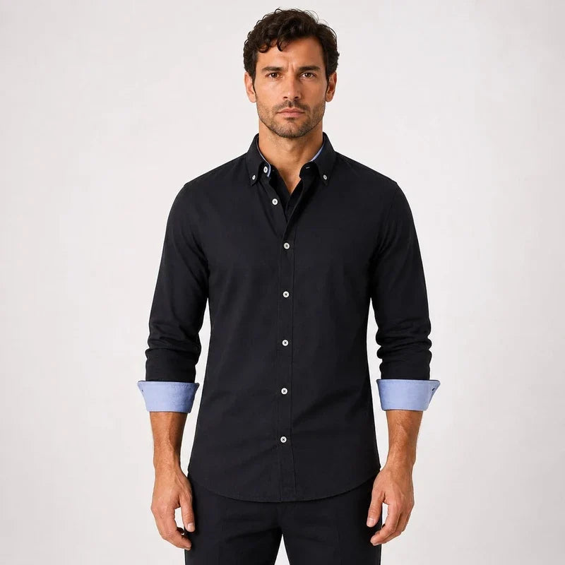 Camisa Oxford Hombre Slim Fit Manga Larga Puerto Madero