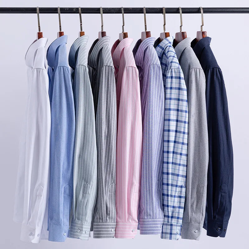 Camisa Hombre a Rayas Manga Larga Algodón Premium Elegante - foto 4