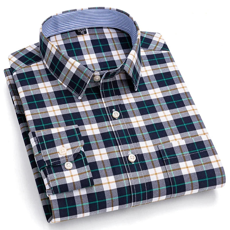 Camisa Hombre a Cuadros Manga Larga 100% Algodón Confort y Estilo - foto 3