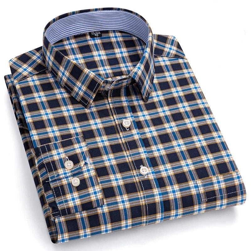 Camisa Hombre a Cuadros Manga Larga 100% Algodón Confort y Estilo - foto 2