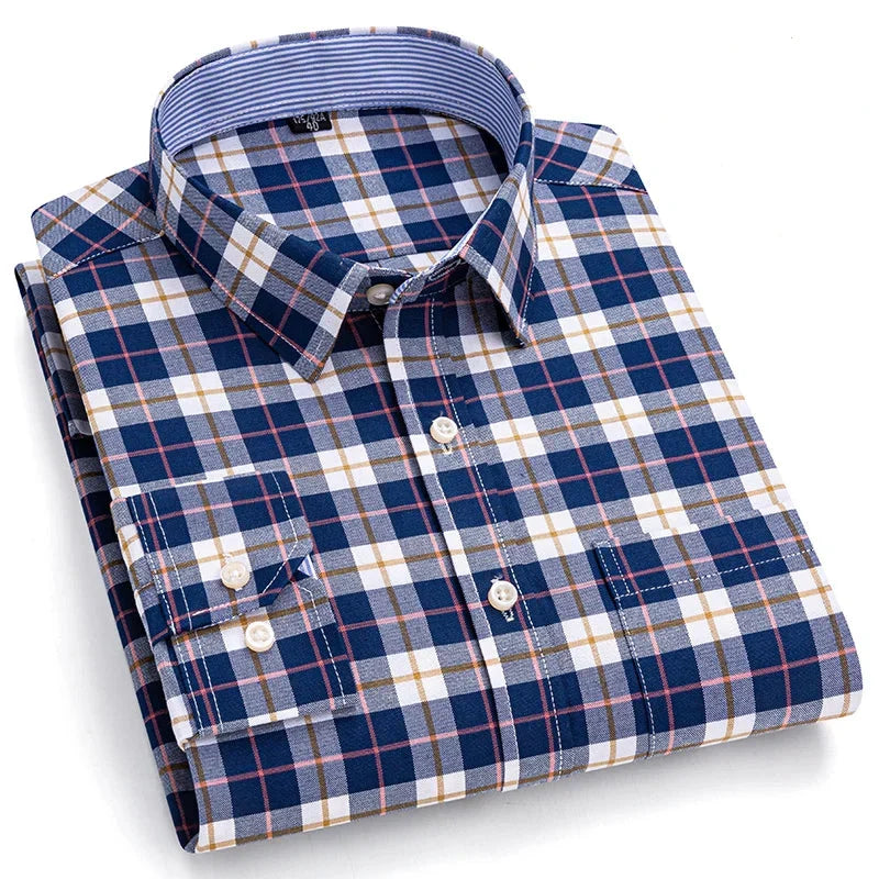 Camisa Hombre a Cuadros Manga Larga 100% Algodón Confort y Estilo - foto 4