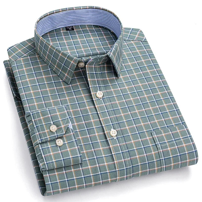 Camisa Hombre a Cuadros Manga Larga 100% Algodón Premium - foto 2