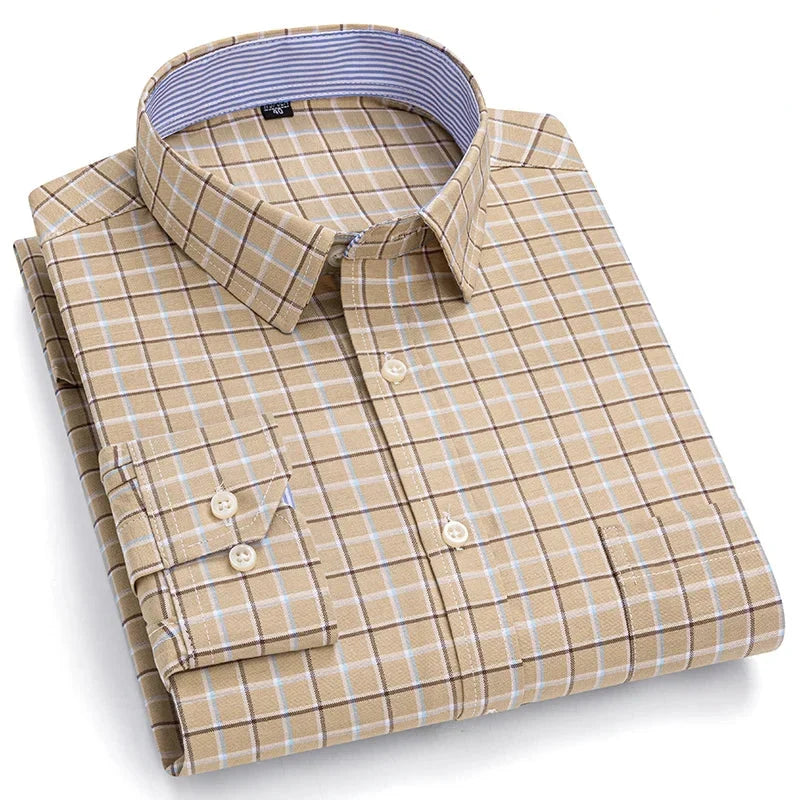 Camisa Hombre a Cuadros Manga Larga 100% Algodón Premium - foto 3