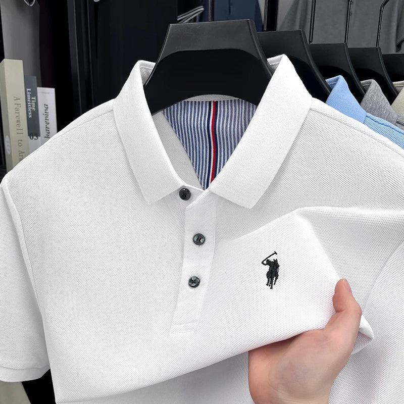 Camisa Polo Hombre 100% Algodón con Bordado Casual Elegante - foto 5
