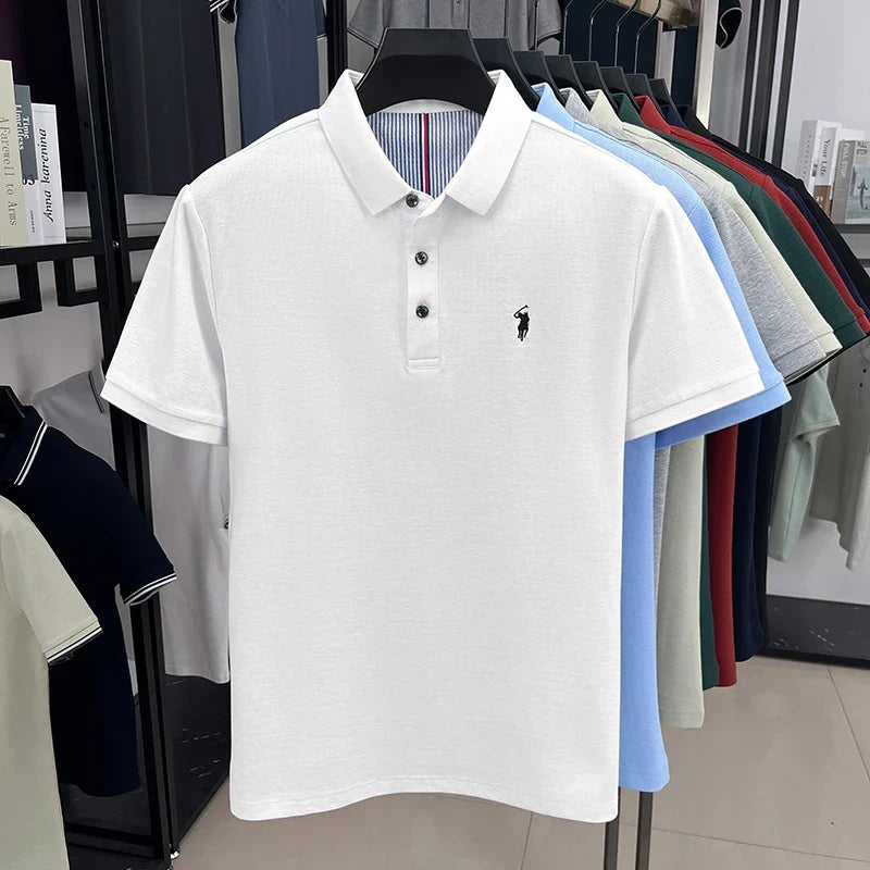 Camisa Polo Hombre 100% Algodón con Bordado Casual Elegante - foto 6
