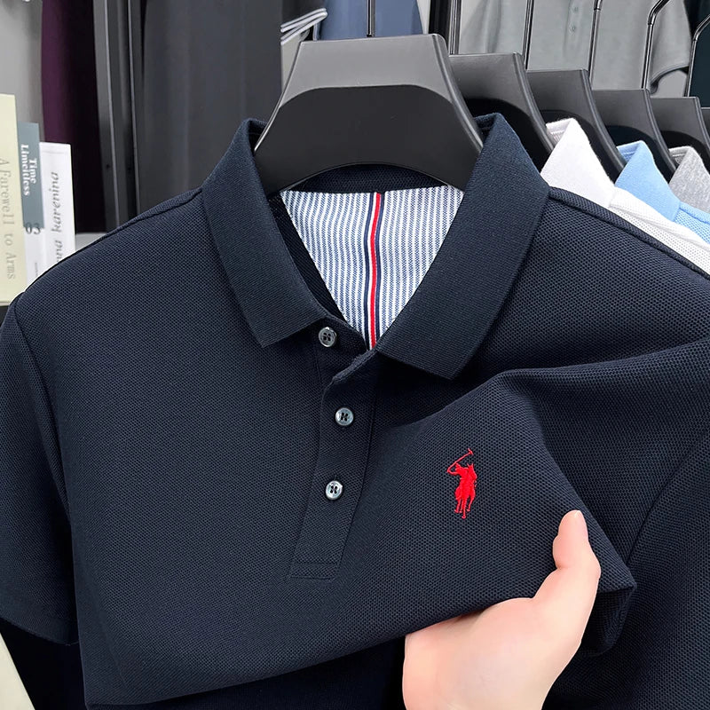 Camisa Polo Hombre 100% Algodón con Bordado Casual Elegante - foto 11