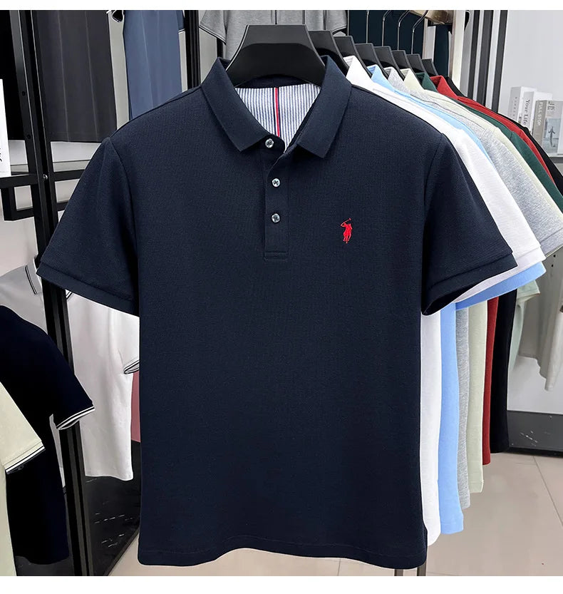 Camisa Polo Hombre 100% Algodón con Bordado Casual Elegante - foto 12
