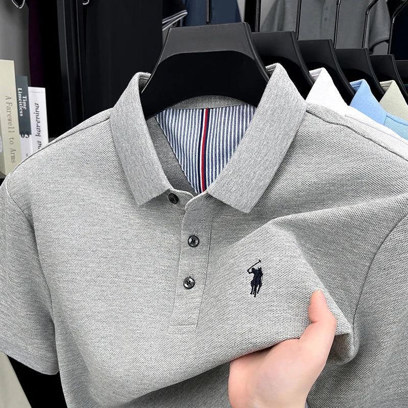 Camisa Polo Hombre 100% Algodón con Bordado Casual Elegante - foto 9