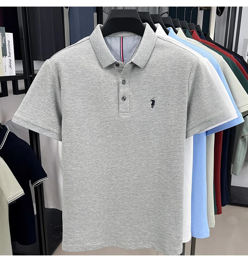 Camisa Polo Hombre 100% Algodón con Bordado Casual Elegante - foto 10