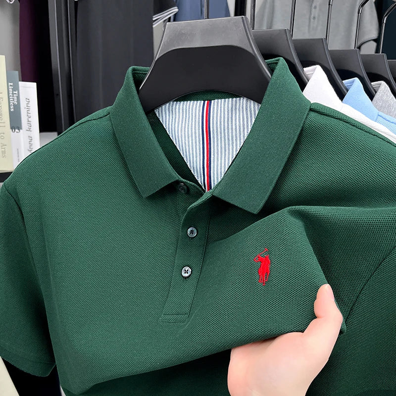 Camisa Polo Hombre 100% Algodón con Bordado Casual Elegante - foto 7