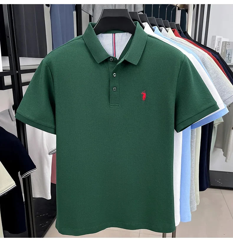 Camisa Polo Hombre 100% Algodón con Bordado Casual Elegante - foto 8