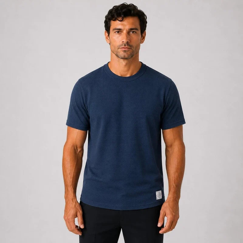 Remera Hombre Waffle Cuello Redondo Premium Devoto