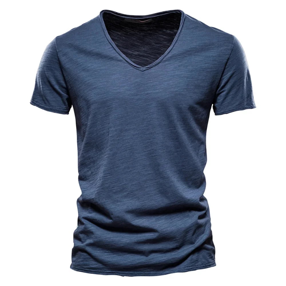 Remera Hombre 100% Algodón Slim Fit Cuello V Palermo - foto 11
