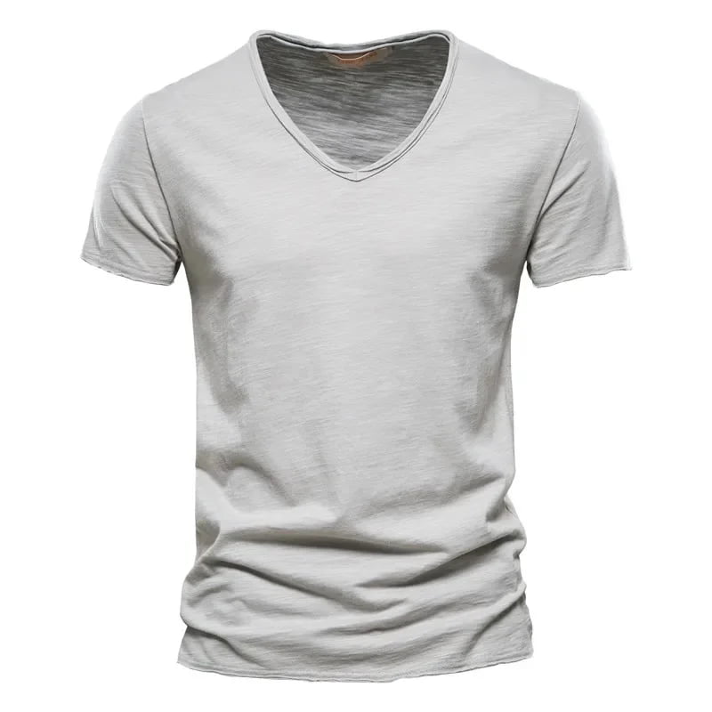 Remera Hombre 100% Algodón Slim Fit Cuello V Palermo - foto 8