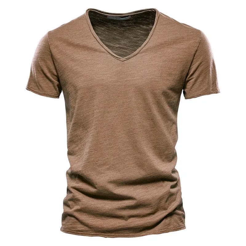 Remera Hombre 100% Algodón Slim Fit Cuello V Palermo - foto 9