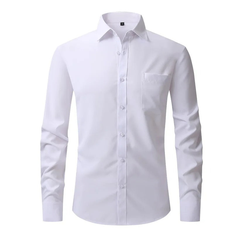 Camisa de Vestir Hombre Slim Fit Manga Larga Formal Tribunales - foto 6