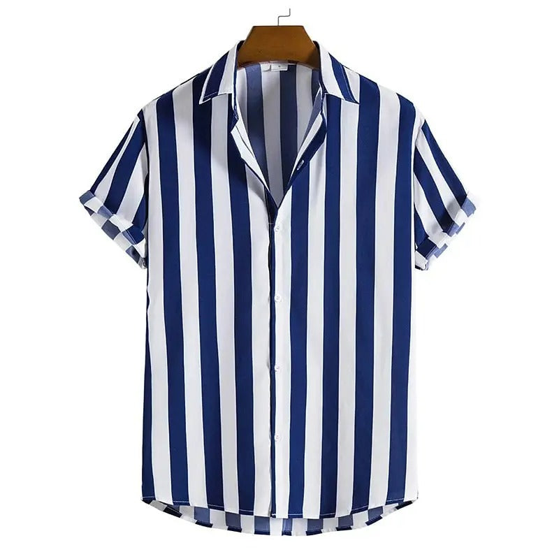 Camisa Hombre a Rayas Oversize Cuello Solapa Manga Corta Boedo - foto 10