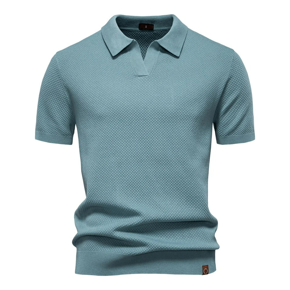 Camisa Polo Hombre de Tricot Transpirable con Parche Casual Chacarita - foto 12