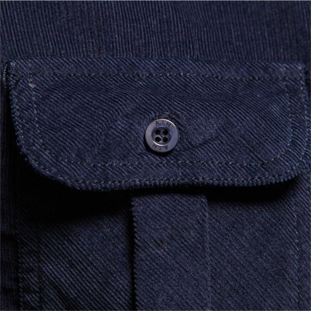 Camisa de Terciopelo Hombre 100% Algodón Slim Fit Manga Larga Módena - foto 4