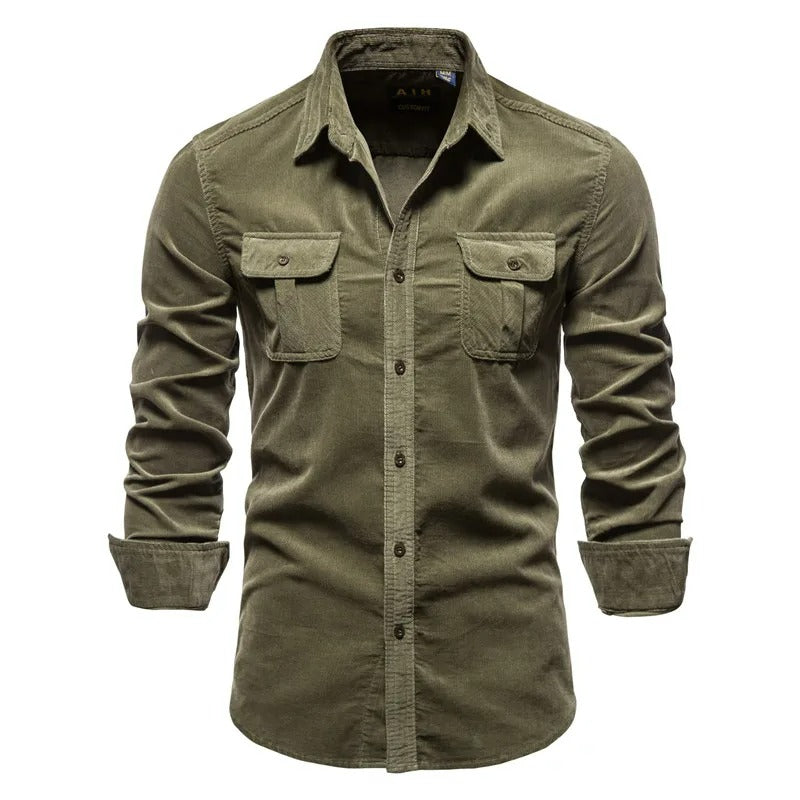 Camisa de Terciopelo Hombre 100% Algodón Slim Fit Manga Larga Módena - foto 10