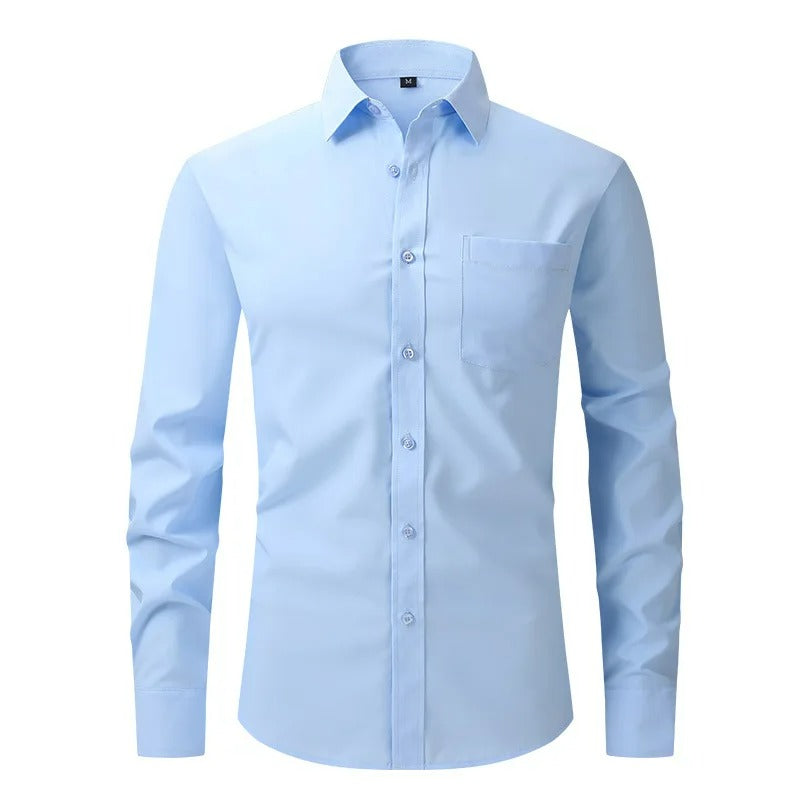 Camisa de Vestir Hombre Slim Fit Manga Larga Formal Tribunales - foto 10