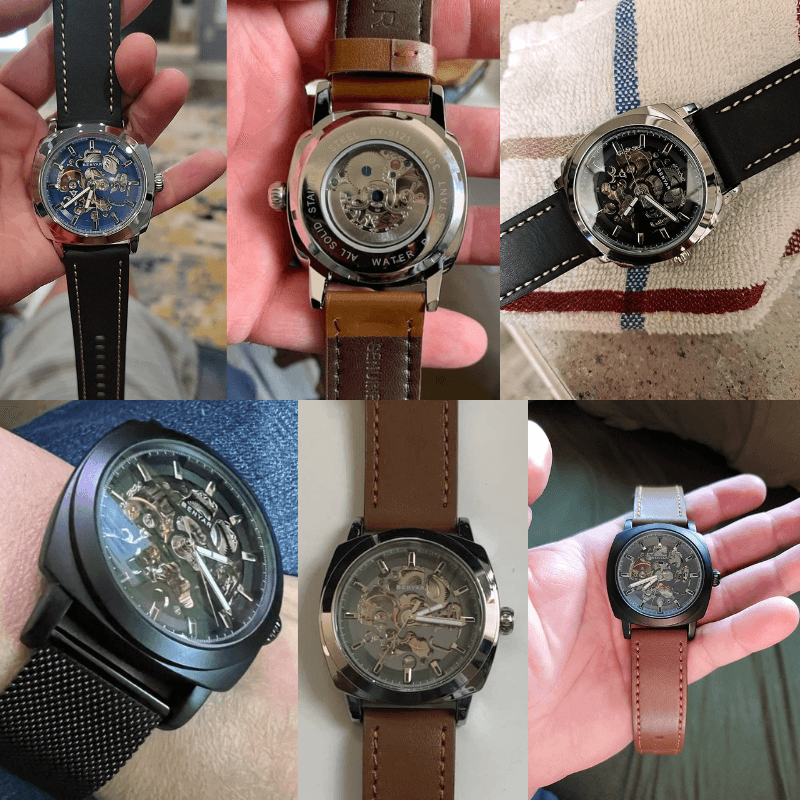 Reloj Hombre Cénit Plata / Marrón