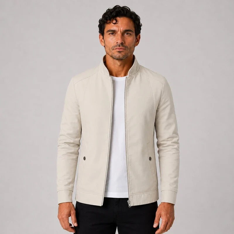 Campera Hombre Algodón Cuello Alto Slim Fit Casual Dickson