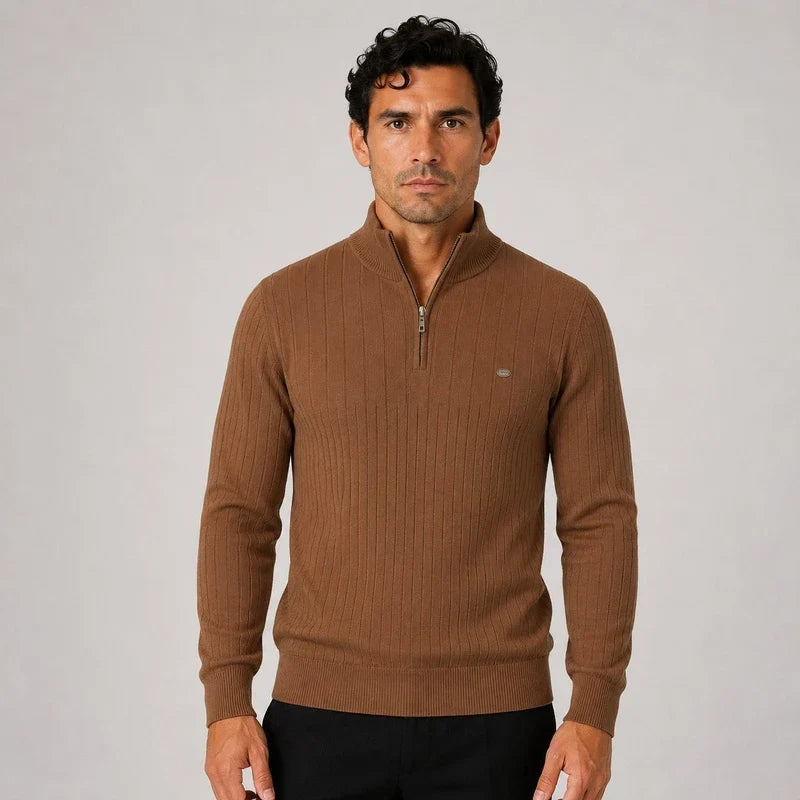Sweater Hombre Cuello Alto con Cierre Algodón Premium Tilcara