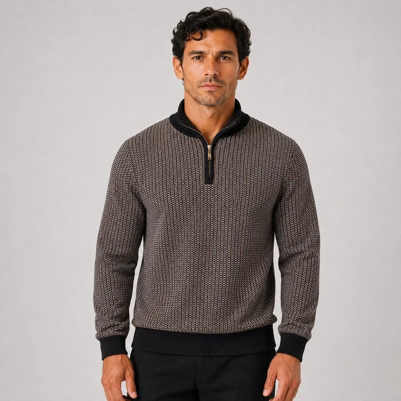 Sweater Hombre de Tricot Medio Cierre Premium Esquel