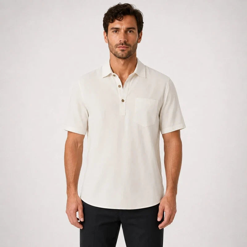 Camisa Polo de Lino Hombre Tigre Liviana y Elegante